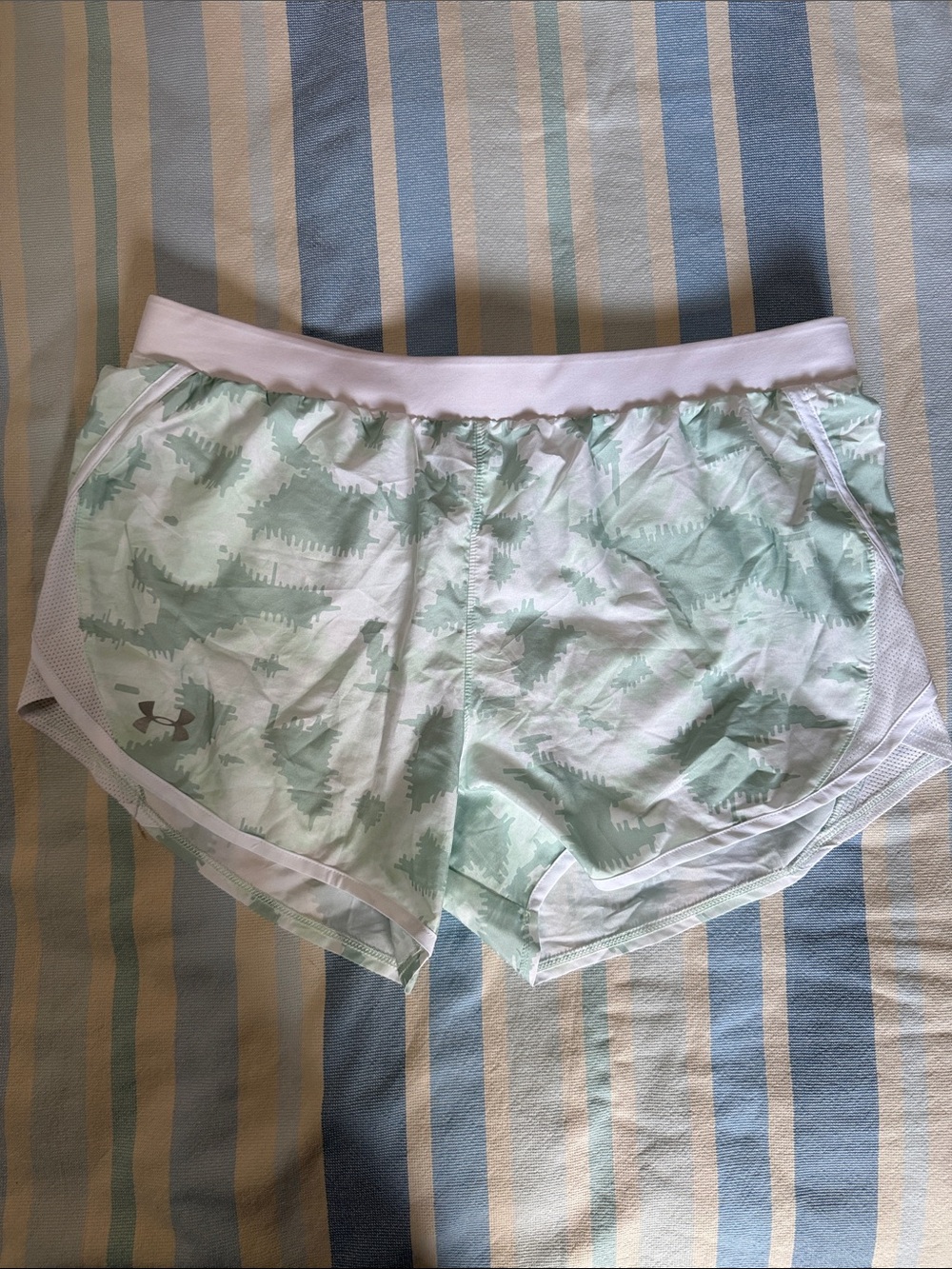 Under Armour Mint Green Camo Athletic Shorts